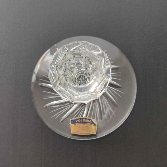 Pair of vintage | Pinwheel Crystal 🕯️ Candle stick holders | made in Poland - Picture 12 of 16